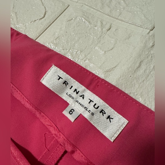 Trina Turk Verity 2 Pants Petal Pink size 6 High Rise Straight Leg - Picture 4 of 9